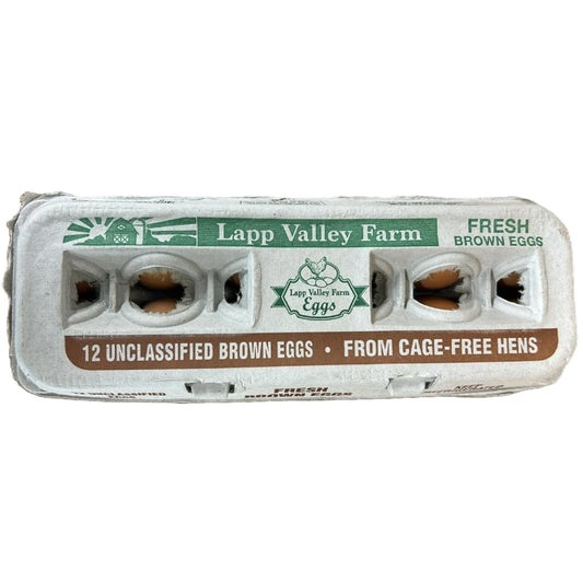 Lapp Valley Farm Fresh Brown Amish Eggs, 1 Dozen (12ct)