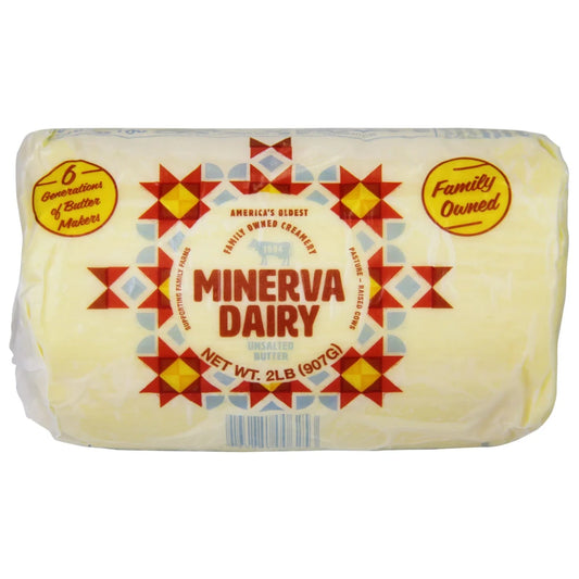 Minerva Dairy Sea Unsalt Roll Butter, 2 lb