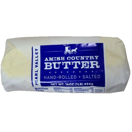 Pearl Valley Amish Country Hand-Rolled Butter - Salted, 1 lb (454g)