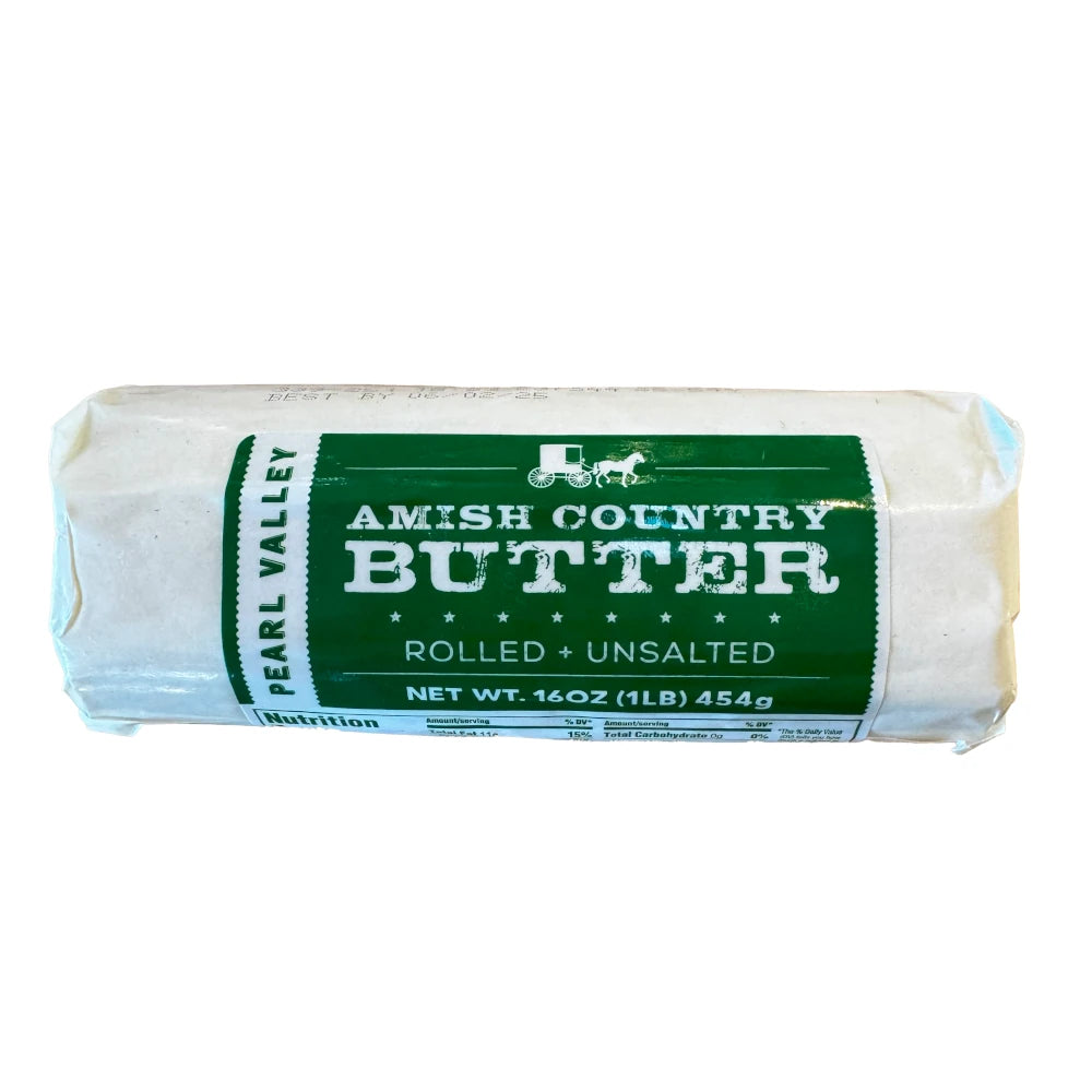 Pearl Valley Amish Country Rolled Butter - Unsalted, 1 lb (454g)