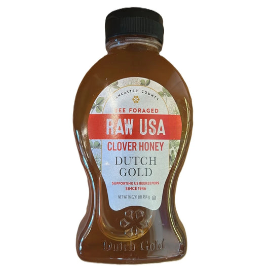 Raw USA Clover Honey Dutch Gold, 16oz (454g)