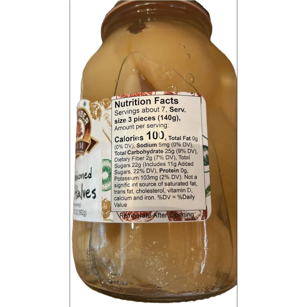 September Farm Pear Halves Old Fashioned, 35 oz (992g)