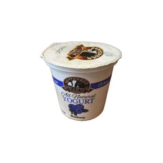 September Farm Natural Yogurt - Blueberry, 6oz (170g)