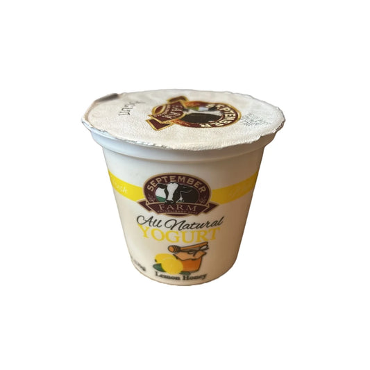 September Farm Natural Yogurt - Lemon Honey, 6oz (170g)