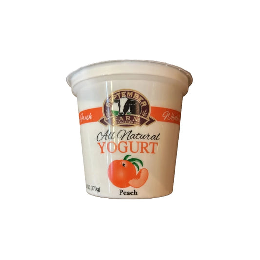 September Farm Natural Yogurt - Peach, 6oz (170g)