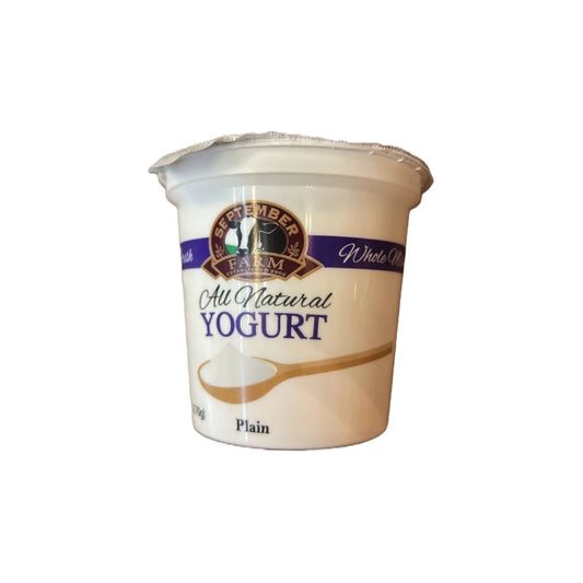 September Farm Natural Yogurt - Plain, 6oz (170g)
