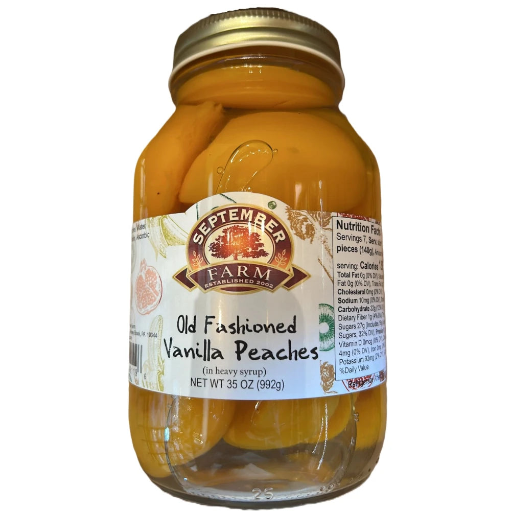 September Farm Vanilla Peaches Old Fashioned, 35 oz (992g)