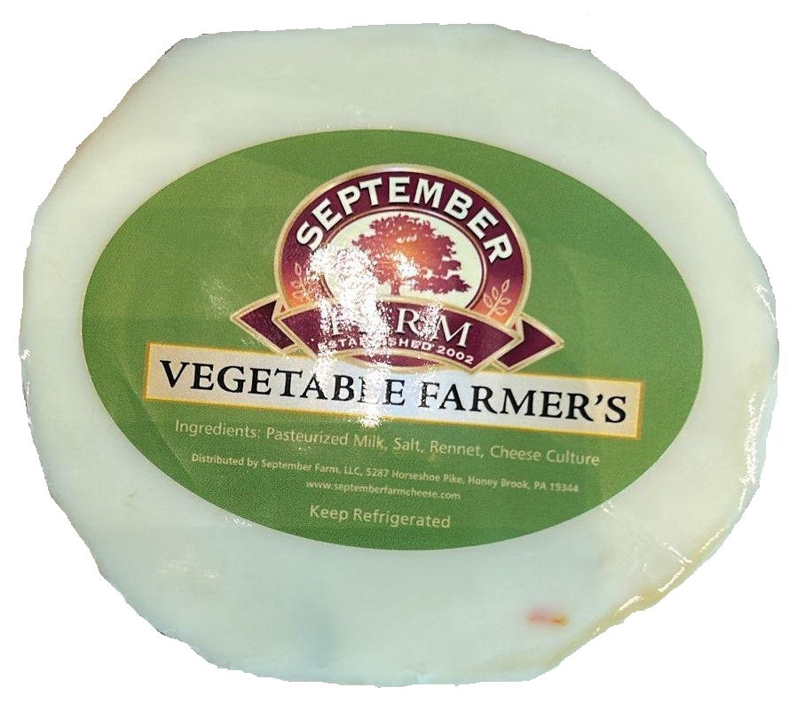 September Farm Vegetable Farmer's Cheese, 1 lb