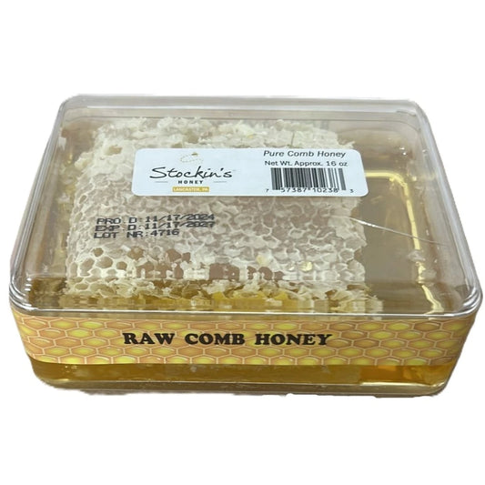 Stockin's Raw Comb Honey , 16oz (454g)