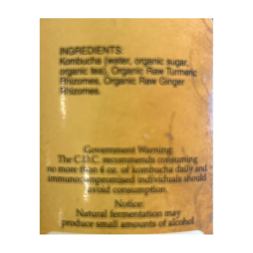Swiss Villa Raw Kombucha Turmeric Ginger, 16 oz (473 ml)