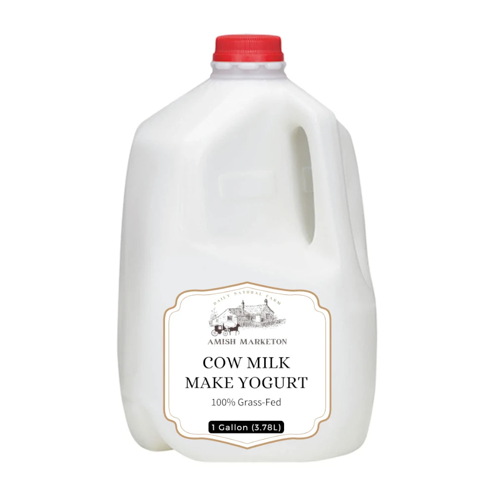 Amish Country Cow Milk For Make Yogurt, 1 Gallon (3.78L)