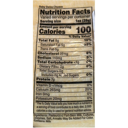 Guggisberg Baby Swiss Cheese, 1/2 (0.5) lb