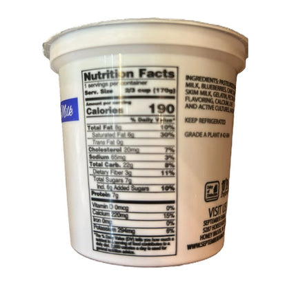 September Farm Natural Yogurt - Blueberry, 6oz (170g)