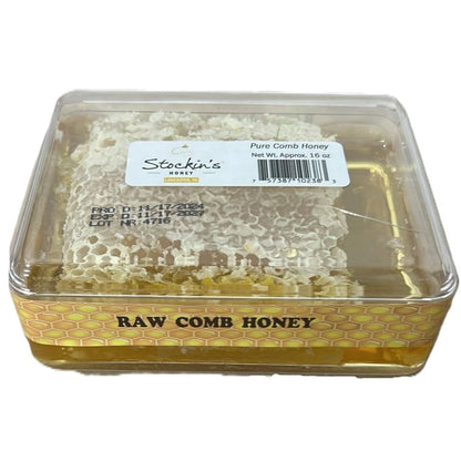 Stockin's Raw Comb Honey , 16oz (454g)
