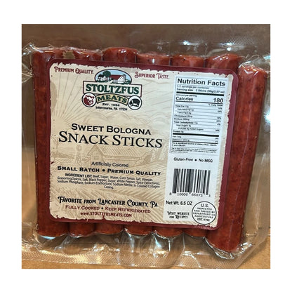 Stoltzfus Meats Sweet Bologna Snack Sticks, 6.5 oz